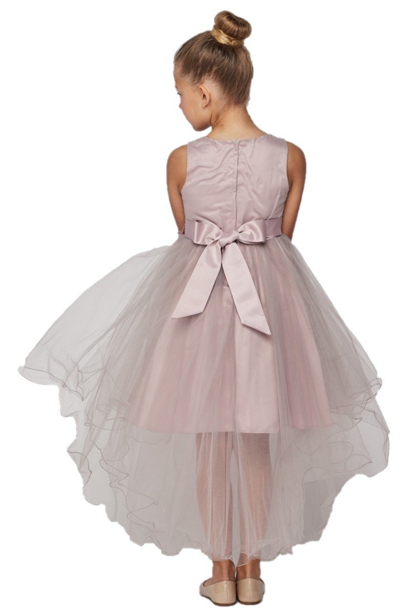 Pearls Rhinestones Tulle Girl Party Dress by Cinderella Couture USA AS9086