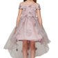 Off the Shoulder Floral Sequin Pearl Beads Girl Tulle Party Dress by Cinderella Couture USA 9119