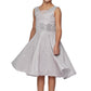 Studed Waist Lurex Girl Party Dress by Cinderella Couture USA AS5070