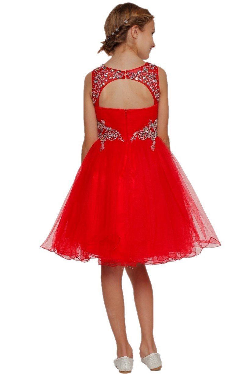 Pleated Tulle Girl Party Dress by Cinderella Couture USA 65007