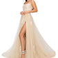 Champagne Lace Applique Tulle A-Line Gown by Cinderella Couture USA AS8031J-CHA - Special Occasion/Curves