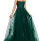 Emerald Lace Applique Tulle A-Line Gown by Cinderella Couture USA AS8031J-HGreen - Special Occasion/Curves