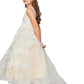 Floral Satin Tulle Flower Girl Dress by Cinderella Couture USA AS5093
