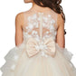 Floral Satin Tulle Flower Girl Dress by Cinderella Couture USA AS5093