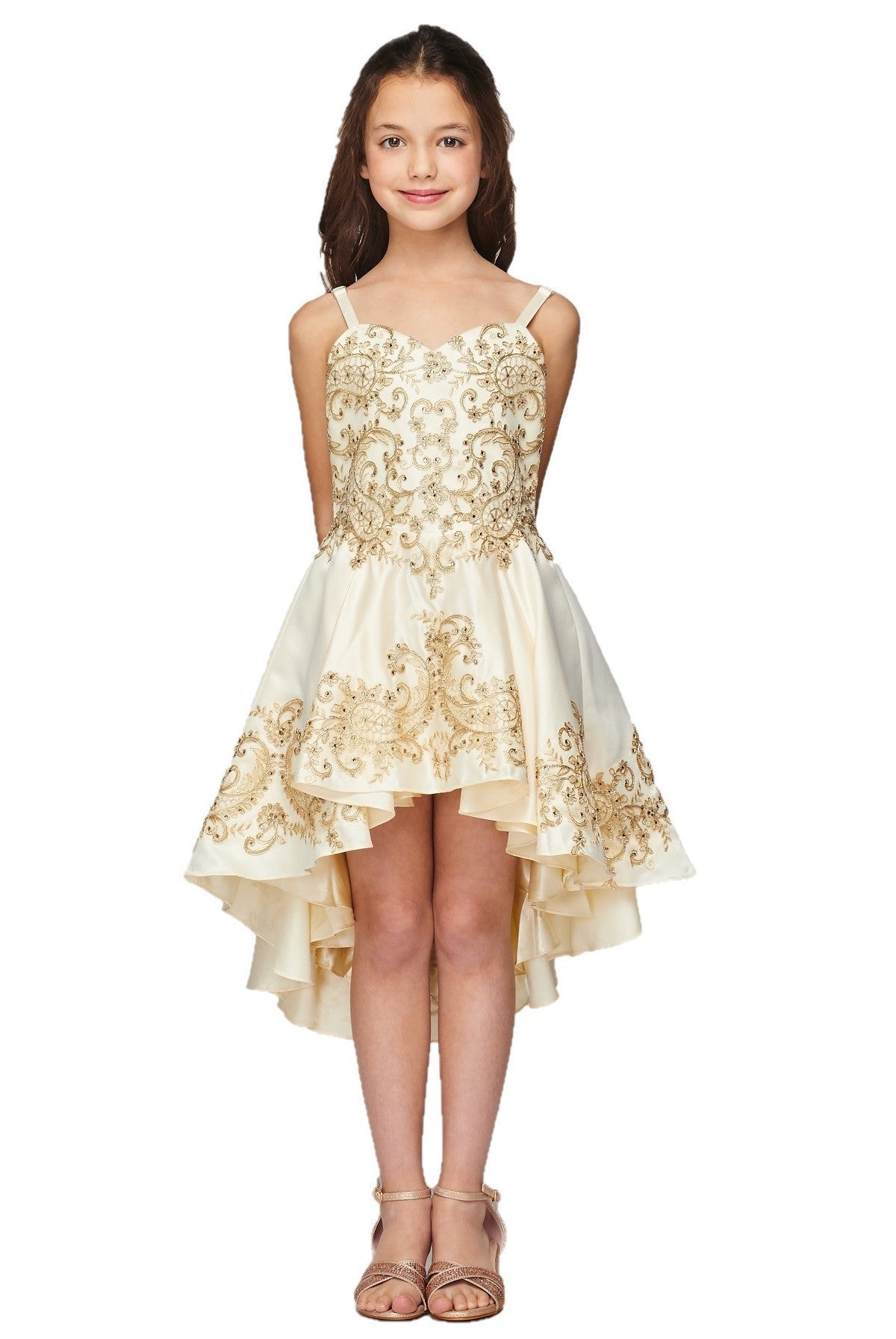 Lace Corset Satin Tulle Girl Mini Quince by Cinderella Couture USA AS8008