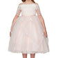 Lace Satin Tulle Flower Girl Dress by Cinderella Couture USA AS5091