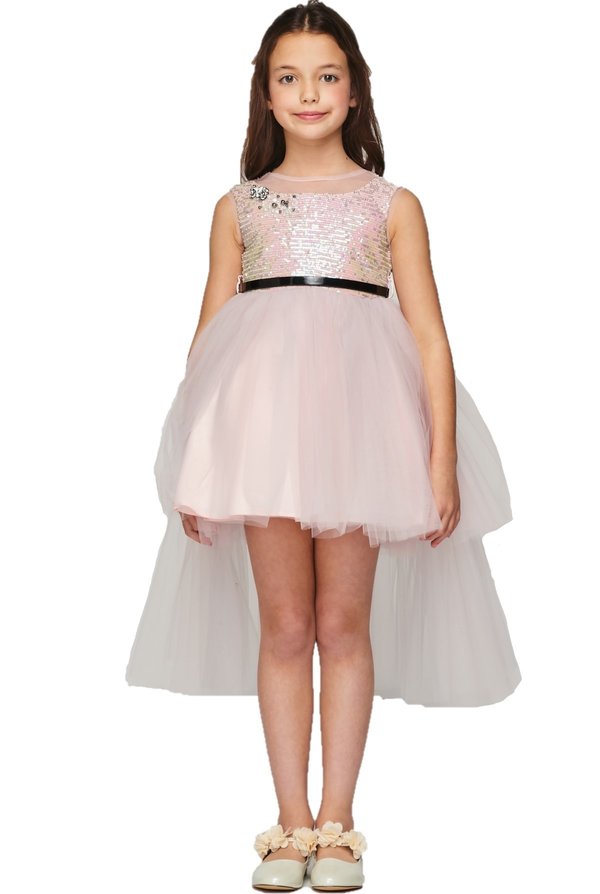 Sequin Tulle Girl Party Dress by Cinderella Couture USA AS5098