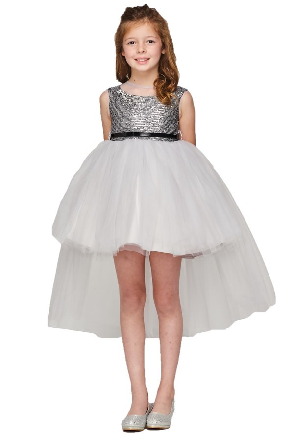 Sequin Tulle Girl Party Dress by Cinderella Couture USA AS5098