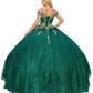 Off the Shoulder Floral Tulle Lace Quinceanera Dress by Cinderella Couture USA AS4201HG