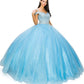 Off the Shoulder Lace Tulle Quinceanera Dress by Cinderella Couture USA AS8028J_BLUE