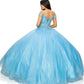 Off the Shoulder Lace Tulle Quinceanera Dress by Cinderella Couture USA AS8028J_BLUE