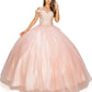 Off the Shoulder Lace Quinceanera Dress by Cinderella Couture USA AS8028J_BLUSH