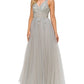 Silver Sequins Lace Tulle A-line Gown by Cinderella Couture USA AS8034J-SIL - Special Occasion/Curves