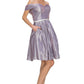 Off the Shoulder Glitter Short Party Dress by Cinderella Couture USA AS8012J-LILAC