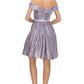 Off the Shoulder Glitter Short Party Dress by Cinderella Couture USA AS8012J-LILAC