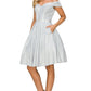 Glitter Metallic Short Party Dress by Cinderella Couture USA AS8012J-SILVER
