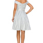Glitter Metallic Short Party Dress by Cinderella Couture USA AS8012J-SILVER