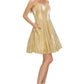 Metallic Short Party Dress by Cinderella Couture USA AS8011J-GOLD