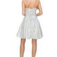 Shinny Metallic Party Short Dress by Cinderella Couture USA AS8011J-SILVER