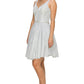 Mattalic Party Short Dress Cinderella Couture USA AS8013J-SILVER