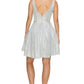 Mattalic Party Short Dress Cinderella Couture USA AS8013J-SILVER