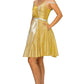 Metallic Glitter Short Party Dress by Cinderella Couture USA AS8014J-GOLD