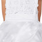 Cap Sleeve Satin Floral Organza Flower Girl Dress by Cinderella Couture USA AS2903