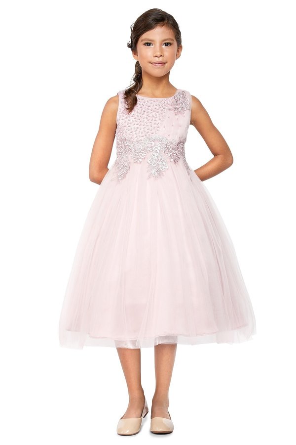 Pearl Sequin Tulle Party Dress by Cinderella Couture USA AS5009
