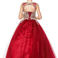 Floral Lace Rhinestone Tulle Girl Mini Quince by Cinderella Couture USA AS5041