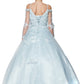 Long Sleeve Tulle Satin Girl Mini Quince by Cinderella Couture USA AS8002