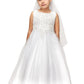 Pearl Sequins Tulle Party Dress with Satin Bow by Cinderella Couture USA AS5008