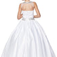 Beaded Bodice and Waist & Pleated Skirt Satin Girl Mini Quince by Cinderella Couture USA AS5047