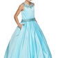 Beaded Bodice and Waist & Pleated Skirt Satin Girl Mini Quince by Cinderella Couture USA AS5047