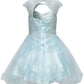Halter Lace Stone Tulle Party Dress by Cinderella Couture USA 5083