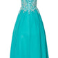 Halter Stone Lace Chiffon Party Dress by Cinderella Couture USA 5084