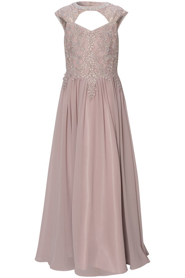 Halter Stone Lace Chiffon Party Dress by Cinderella Couture USA 5084