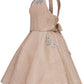 Metallic Rhinestone Halter Party Dress by Cinderella Couture USA 5085