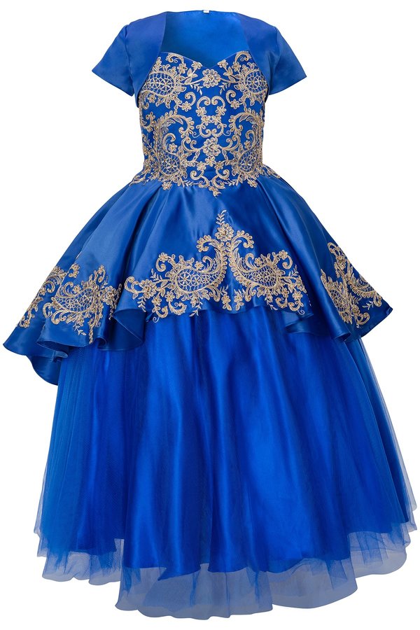 Lace Corset Satin Tulle Girl Mini Quince by Cinderella Couture USA AS8008