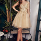 Champagne A-Line Cocktail Short Dress 9245 - Women Evening Formal Gown - Special Occasion