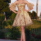 Champagne Strapless Sweetheart Corset Dress KV1089 - Cocktail Dress