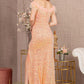 Coral_1 Sequin Off Shoulder Mermaid Slit Gown GL3164 - Women Formal Dress - Special Occasion-Curves