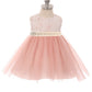 Baby Girl Lace & Mesh Pearl Trim Party Dress - AS456B-B Kids Dream