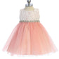 Baby Girl Lace & Rhinestone Trim Party Dress - AS456B-A Kids Dream