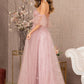 Dusty Rose_1 Strapless Sweetheart A-Line Women Formal Dress - GL3126 - Special Occasion-Curves