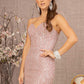 Dusty Rose_3 Sequin Bead Lace-Up Back Trumpet Women Formal Dress - GL3121 - Special Occasion-Curves