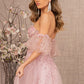 Dusty Rose_4 Strapless Sweetheart A-Line Women Formal Dress - GL3126 - Special Occasion-Curves