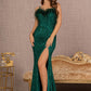 Emerald Green Sequin Sweetheart Neckline Mermaid Slit Gown GL3113 - Women Formal Dress- Special Occasion-Curves