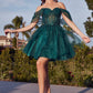 Off The Shoulder A-Line Short Dress by Ladivine CD0211