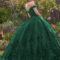 Emerald Off The Shoulder Quinceanera Ball Gown 15704