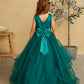 Emerald_1 Girl Dress with Glitter Bodice and Tail Skirt by TIPTOP KIDS - 5814